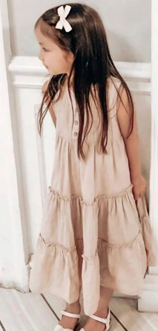 Girl's Linen/Cotton Dress